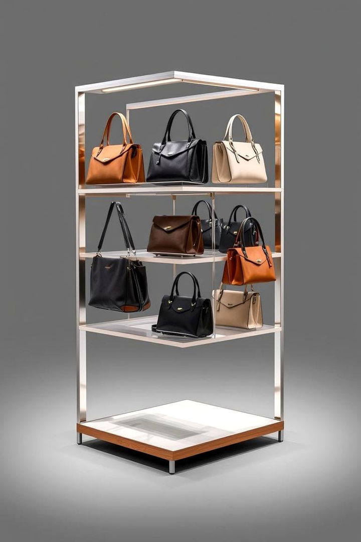 Purse Stand for Easy Access Display - 22 Purse Storage Ideas