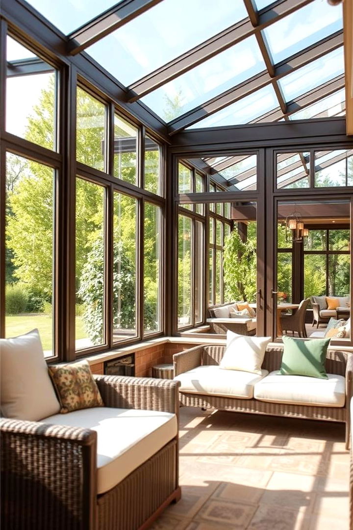 Quality Materials Integration - 22 Sunroom With Fireplace