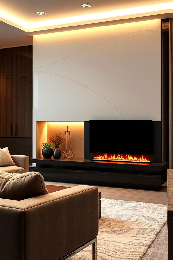 Quality Materials and Finishes - 22 Electric Fireplace Ideas With Tv Above