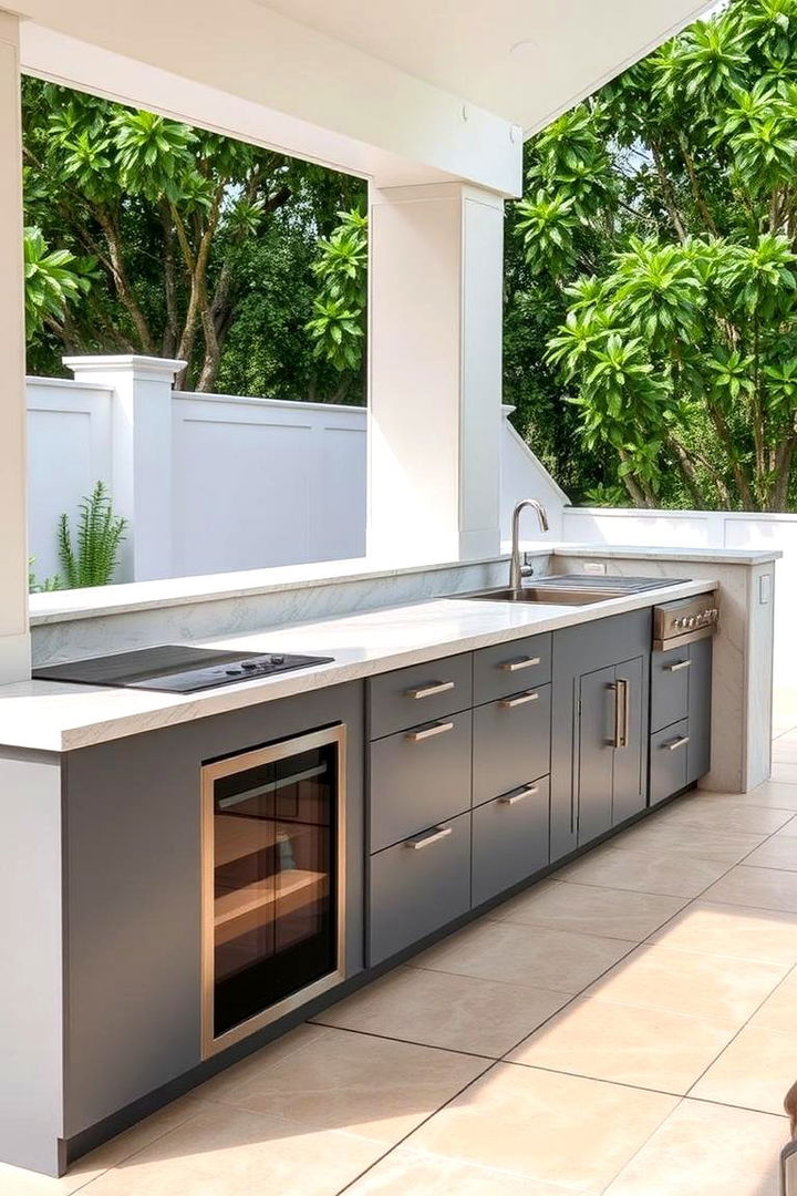 Quartz for Outdoor Durability - 22 Outdoor Countertop Ideas