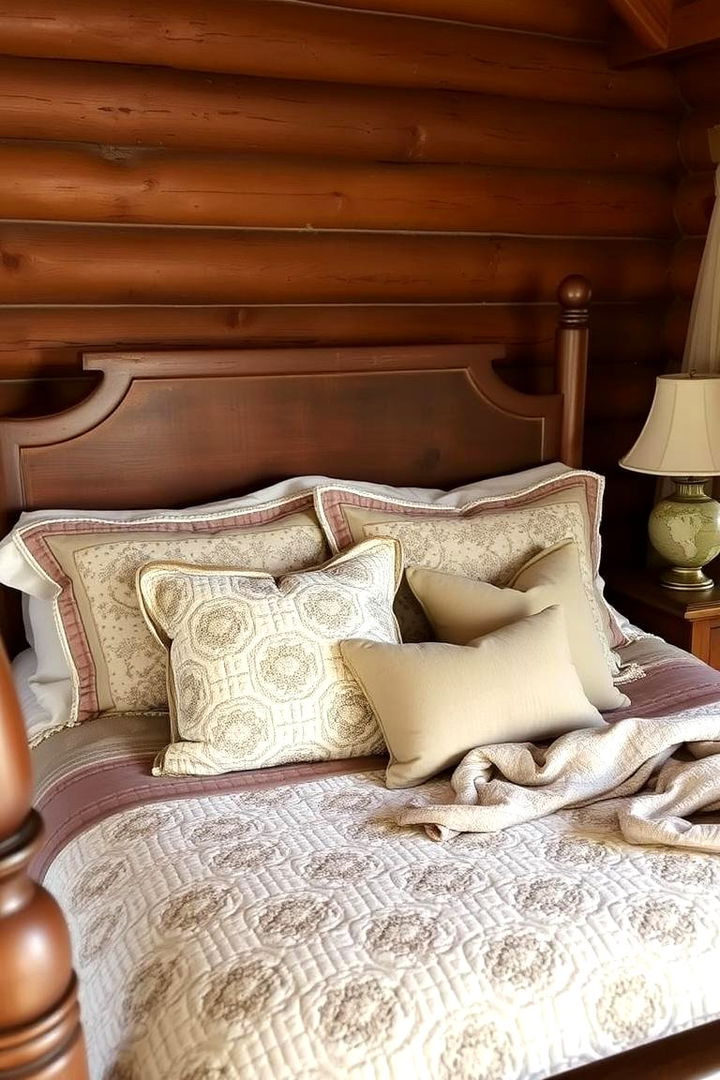 Quilted Bedding and Soft Furnishings - 22 Cabin Decor Ideas