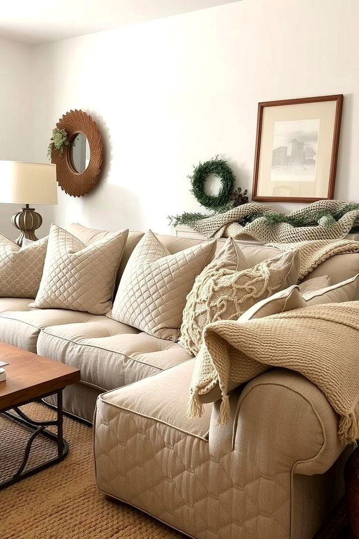 Quilted Pillows and Soft Throws - 22 Western Living Room Ideas