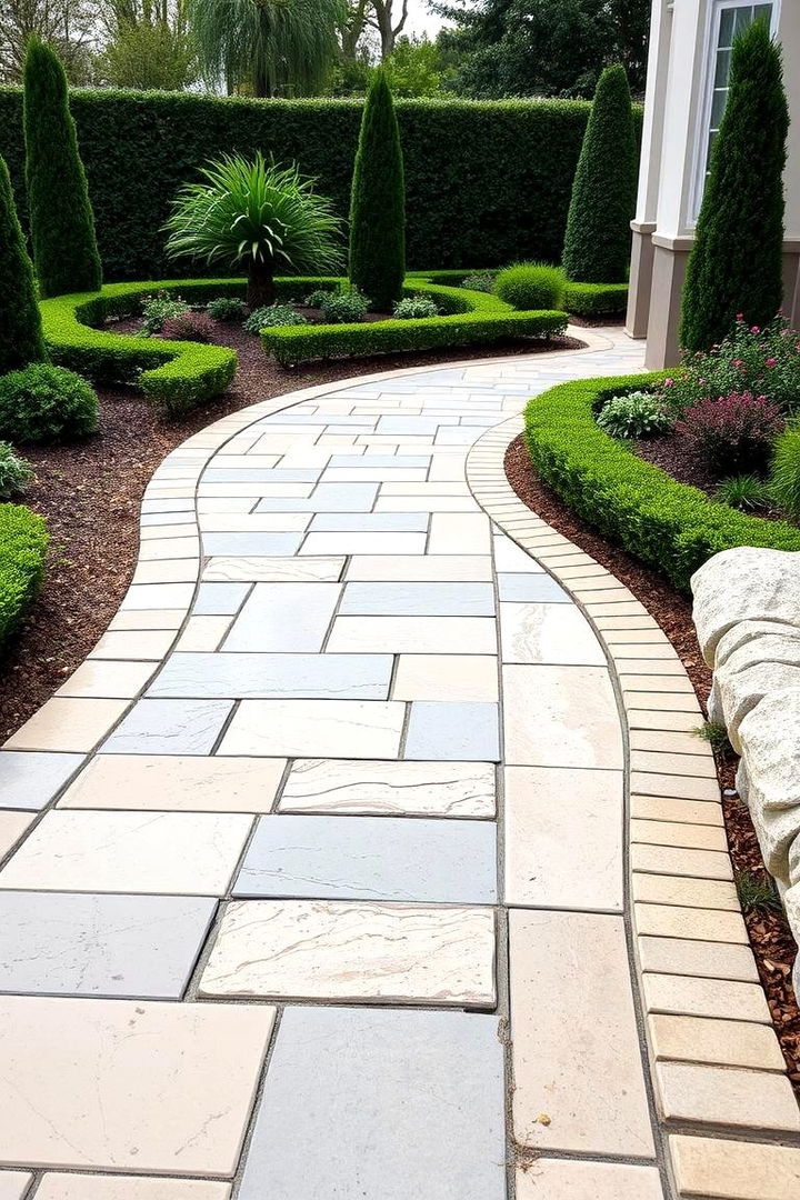 Quintessential Elegant Walk - 22 Stone Walkway Ideas