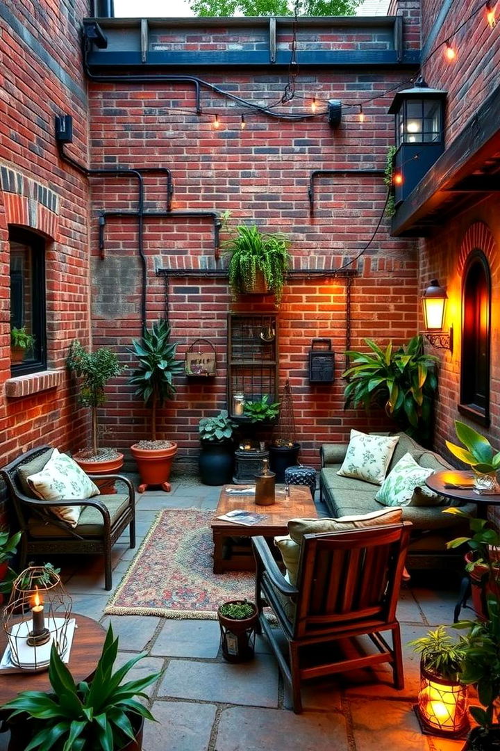 Quirky Industrial Touch - 22 Sunken Patio Ideas