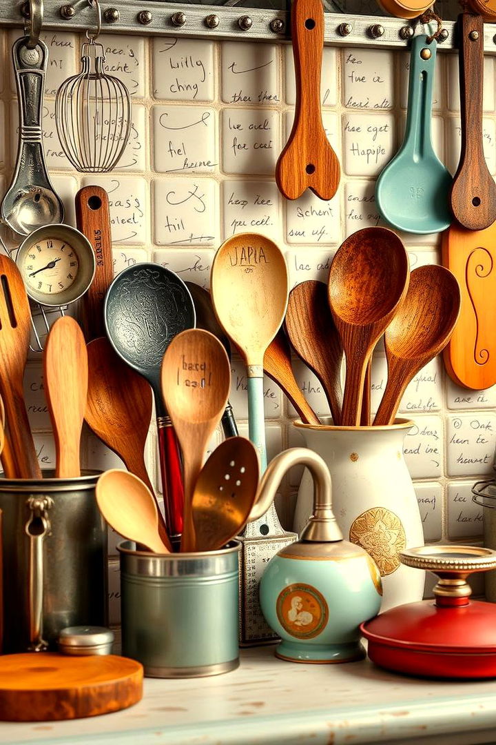 Quirky Kitchen Utensils Display - 22 1980s Kitchen Ideas
