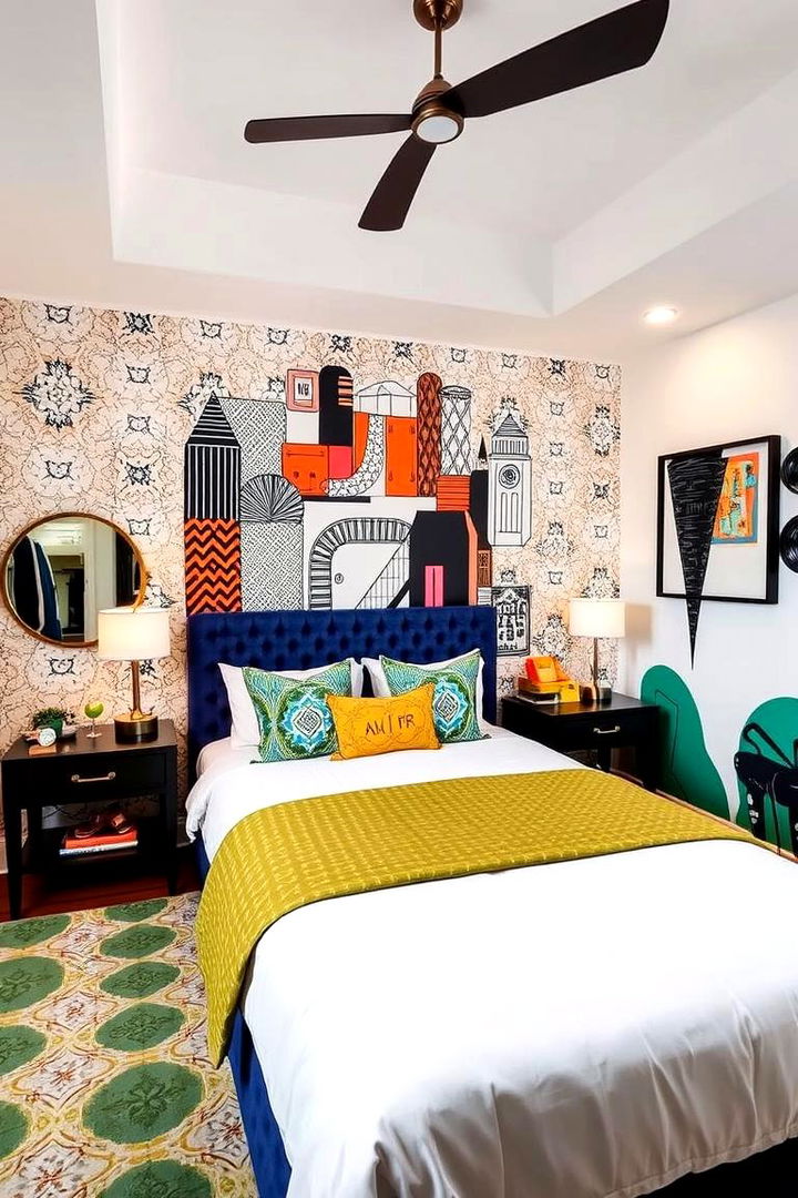 Quirky Statement Walls - 22 Twin Bedroom Ideas