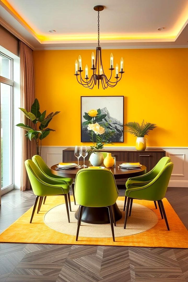 Radiant Chartreuse Glow - 22 Green Dining Room Ideas