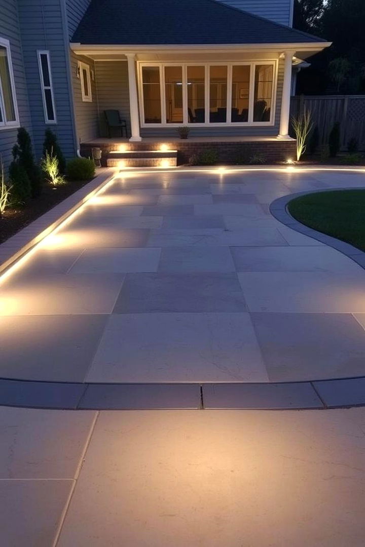 Radiant Concrete with LED Lighting - 22 Concrete Patio Ideas on a Budget