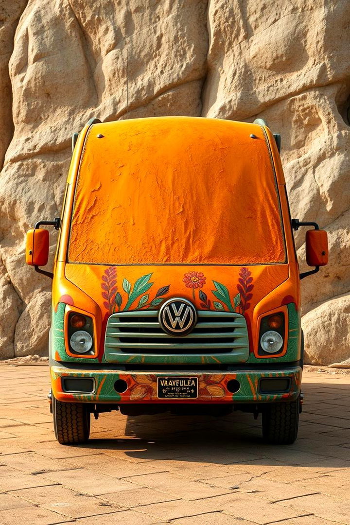 Radiant Earthy Tones - 22 70s Van Art Ideas