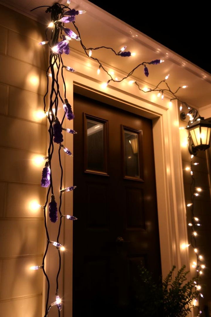 Radiant Lavender String Lights - 22 Lavender Front Door Ideas