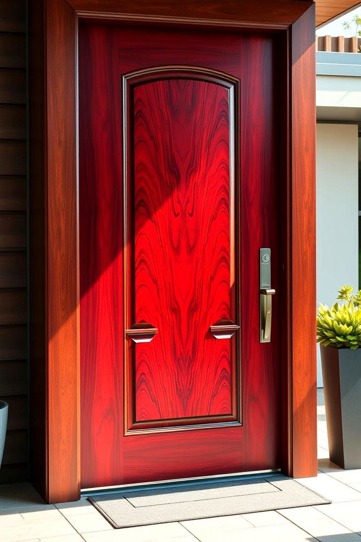 Radiant Mahogany Glow - 22 Stained Front Door Ideas