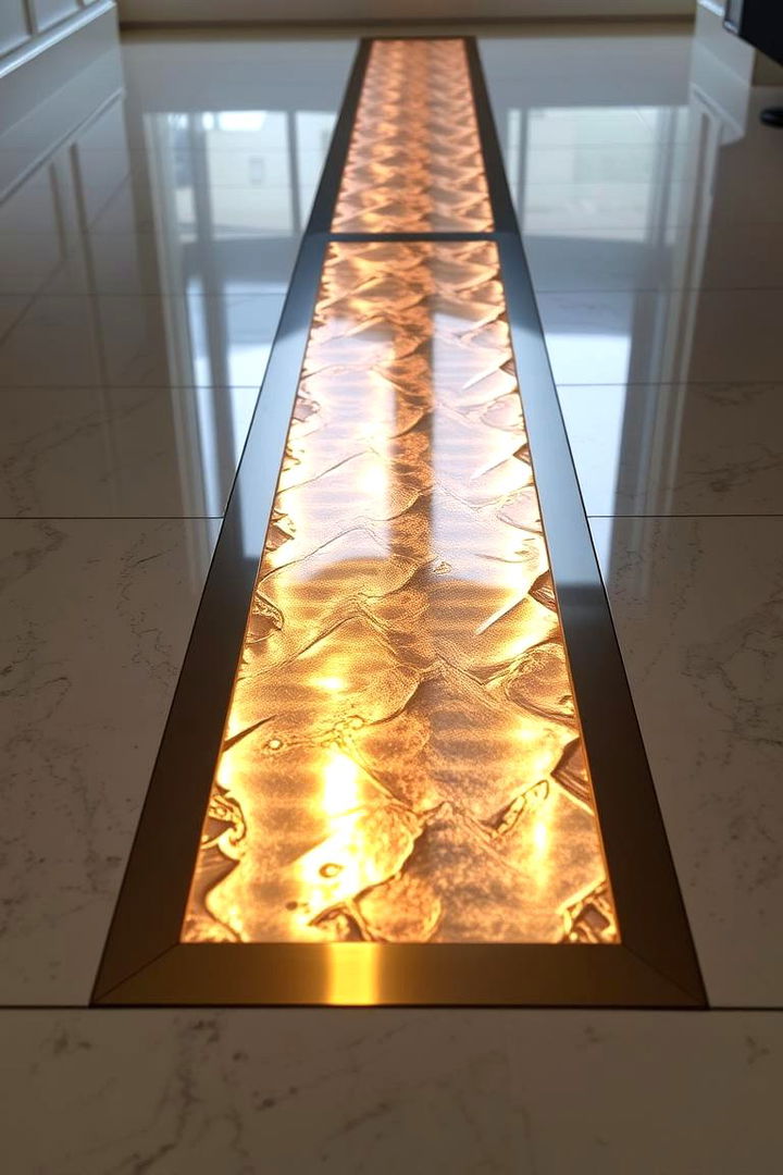 Radiant Metallic Inlays - 22 Floor Transition Ideas