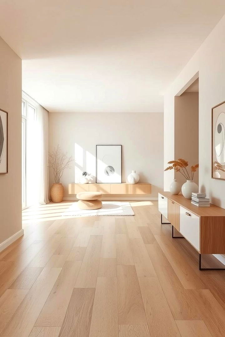 Radiant Neutral Palette - 22 Light Wood Floor Kitchen Ideas