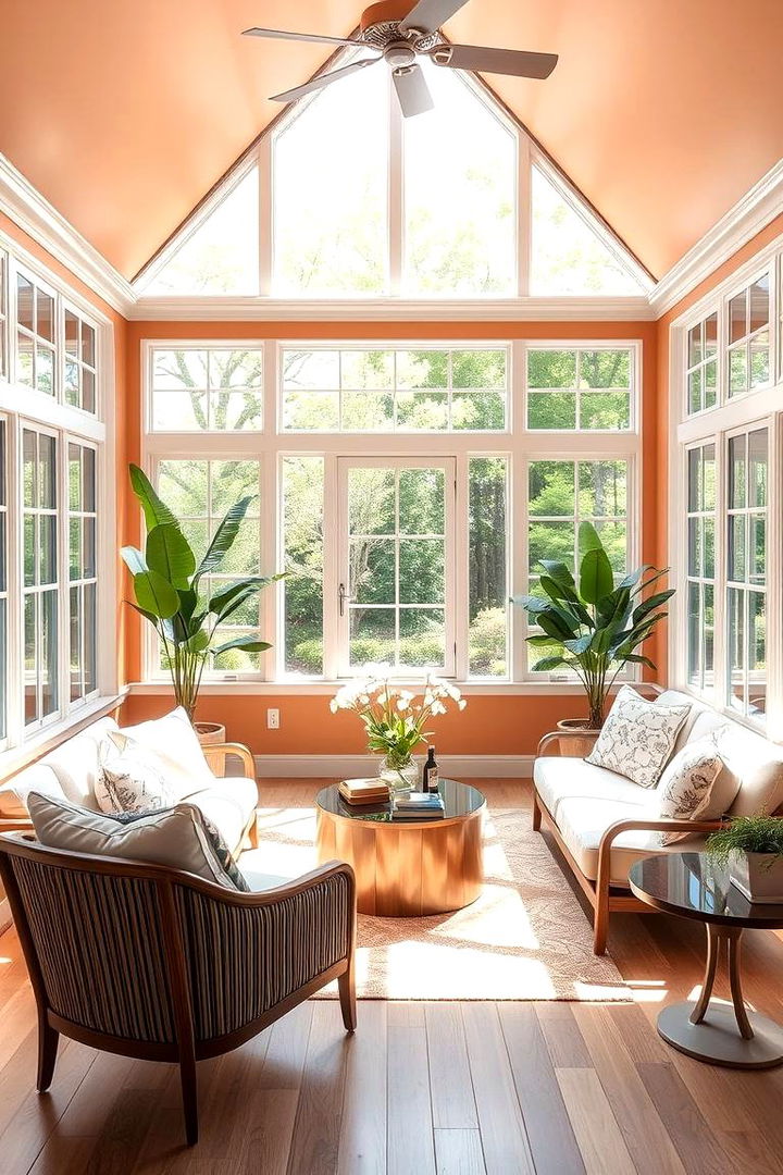 Radiant Peach Glow - 22 Sunroom Color Ideas
