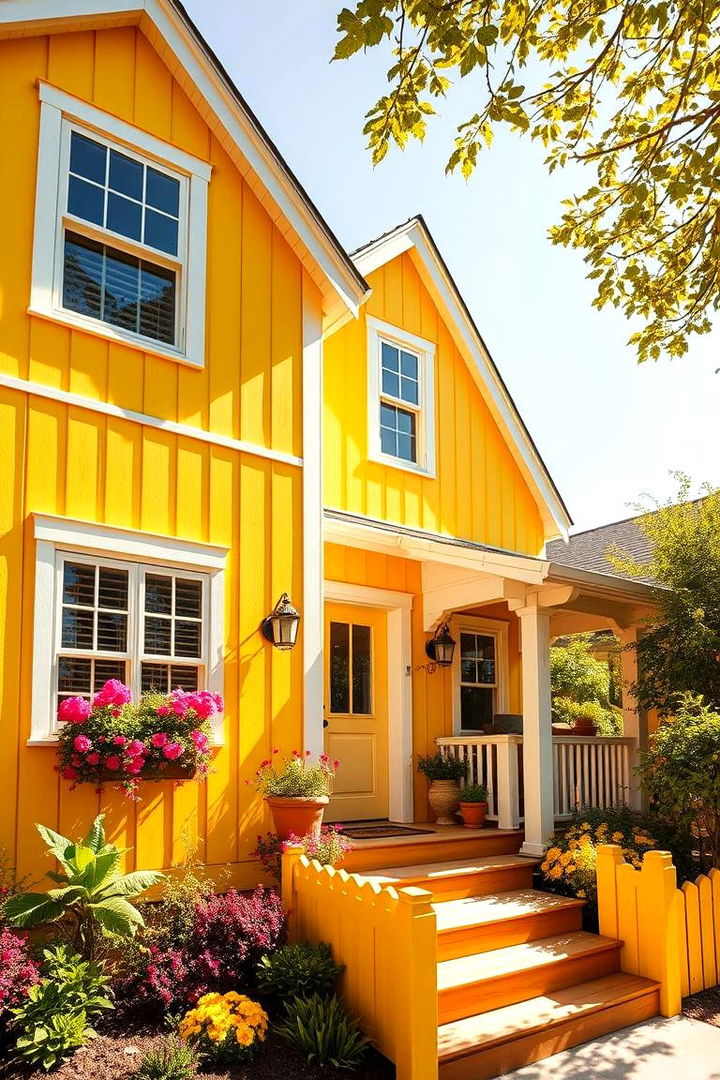 Radiant Sun Yellow - 22 Board and Batten Siding Colors