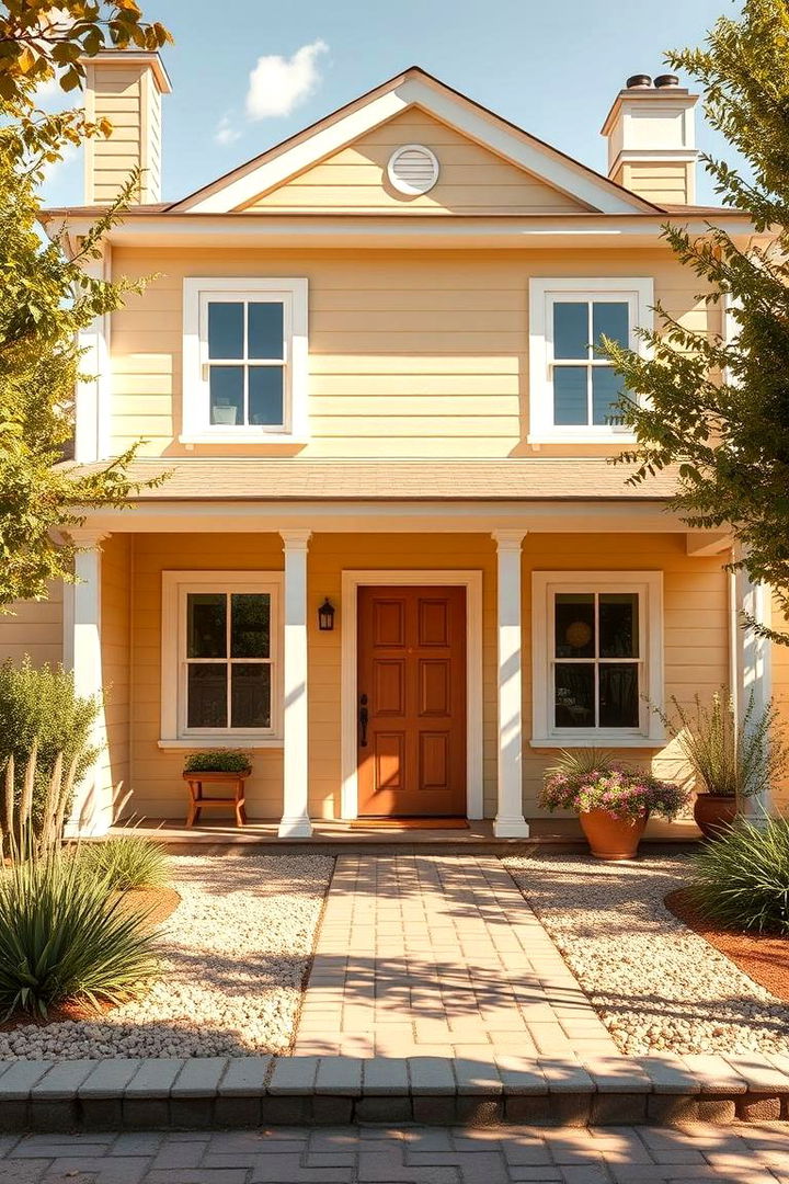 Radiant Whispering Wheat - 22 Off-white Paint Colors for Home Exteriors