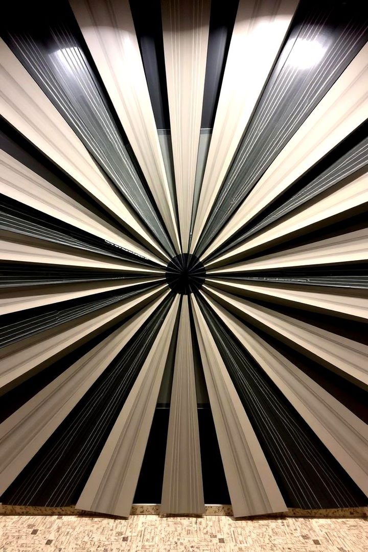Radiating Pattern Panels - 22 Geometric Accent Wall Ideas