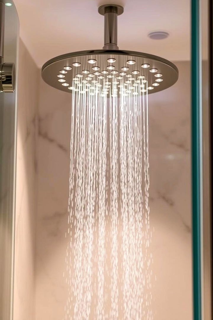 Rainfall Shower Experience in Small Spaces - 22 Small Bathroom Walk-in Shower Ideas