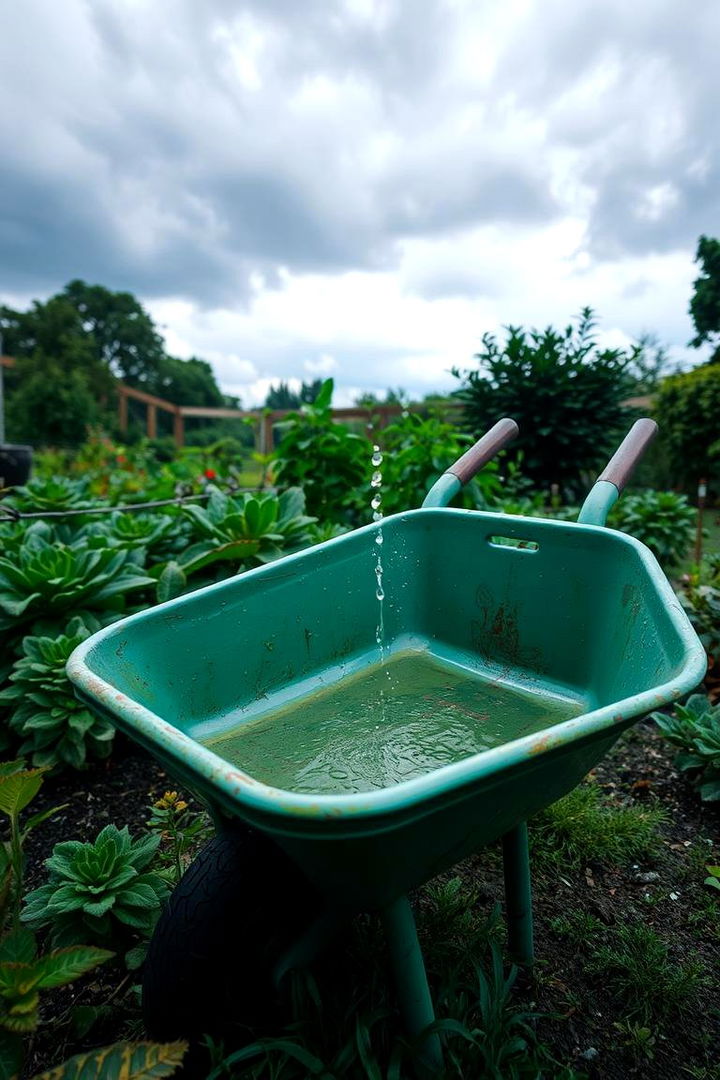 Rainwater Collector Conversion - 22 Old Wheelbarrow Ideas