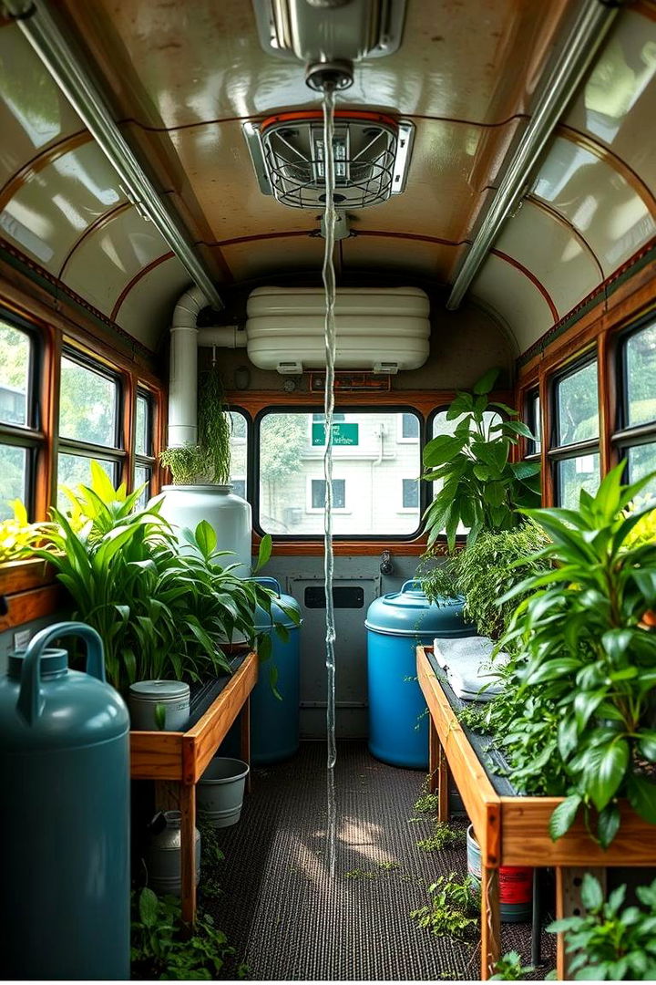 Rainwater Harvesting Garden Bus - 22 School Bus Greenhouse Ideas