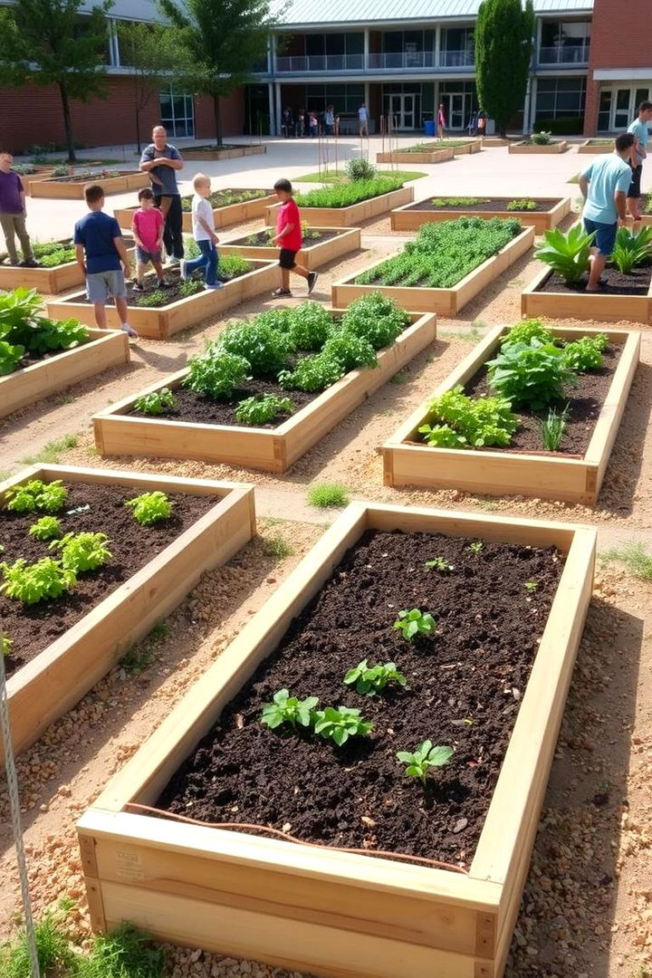 Raised Bed Learning Plots - 22 School Garden Ideas