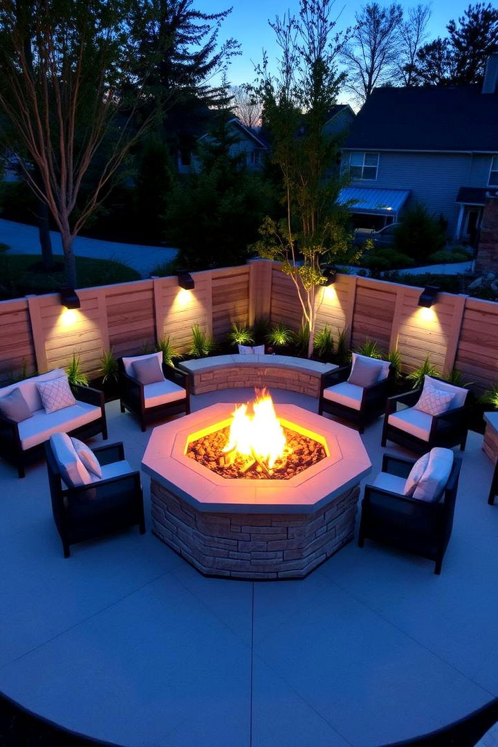 Raised Fire Pit Lounge - 22 Fire Pit Ideas