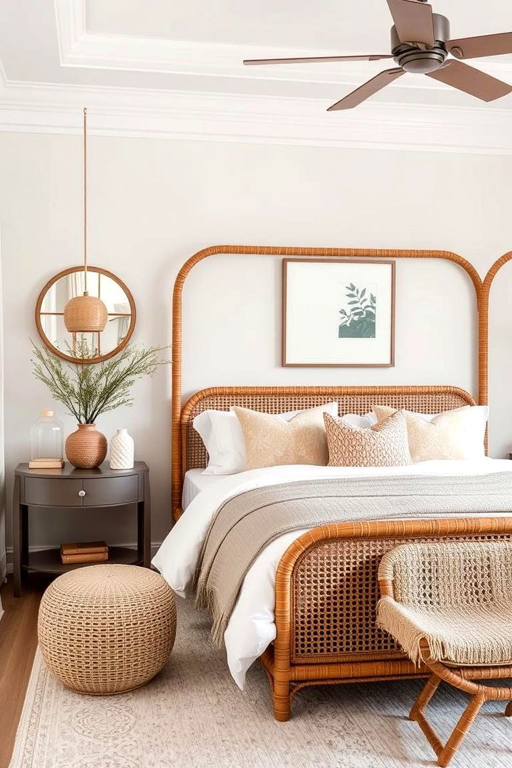 Rattan Upholstered Bed Frames - 22 rattan bedroom furniture ideas