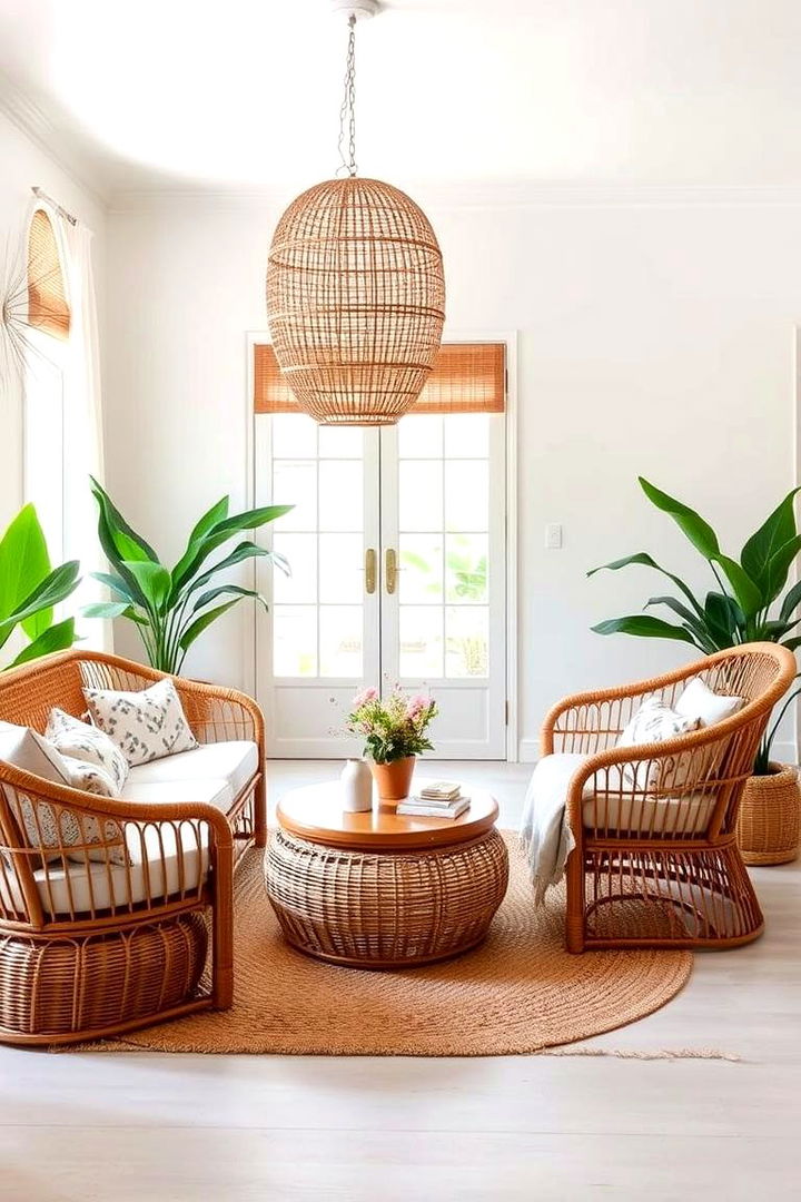 Rattan and Wicker Furnishings - 22 Coastal Decor Ideas