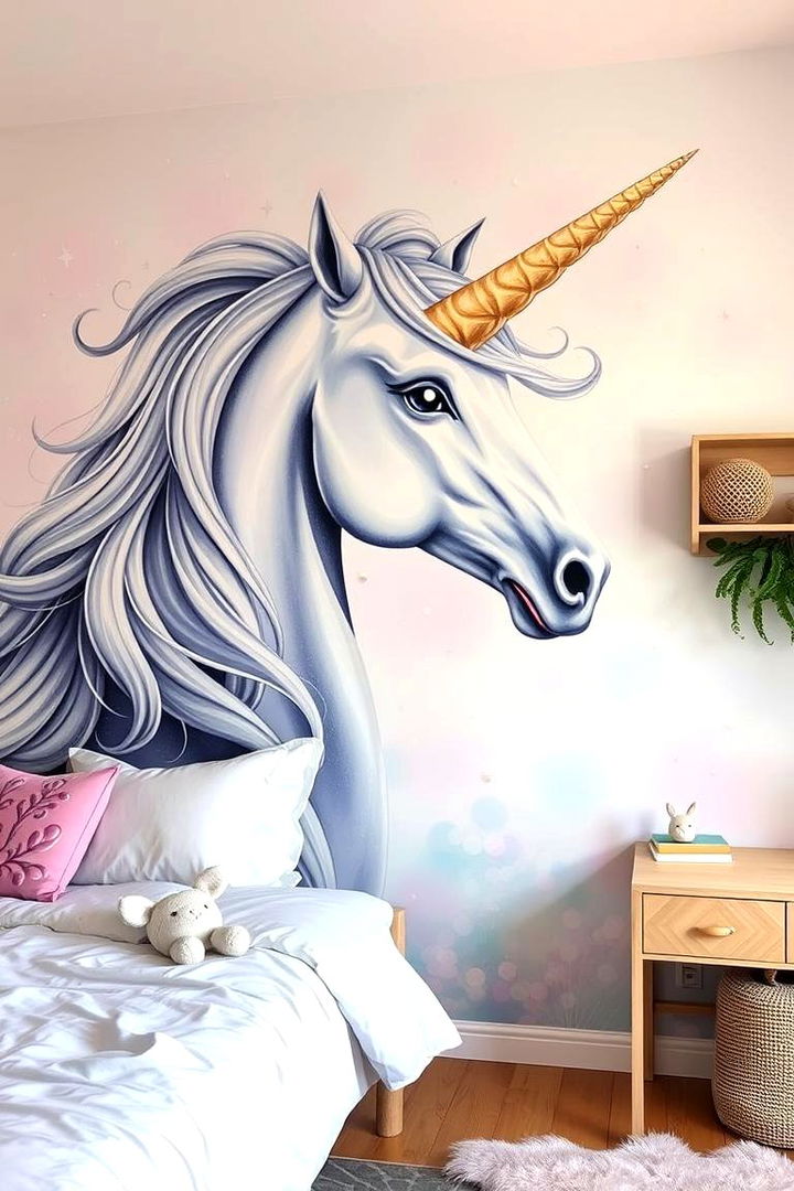 Realistic Unicorn Murals - 22 Unicorn Bedroom Ideas