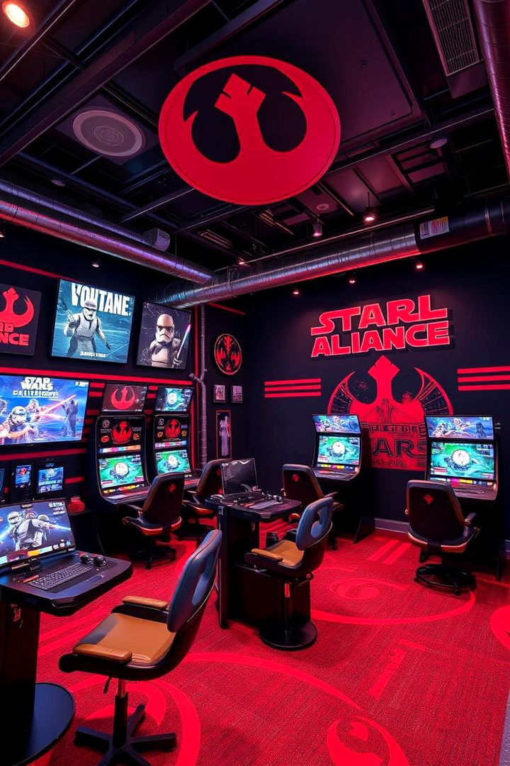 Rebel Alliance Sports Area - 22 Star Wars Man Cave Ideas