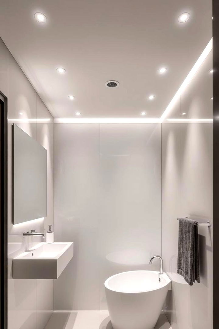 Recessed Lighting for Clean Visual Appeal - 22 Elegant Bathroom Decor Ideas