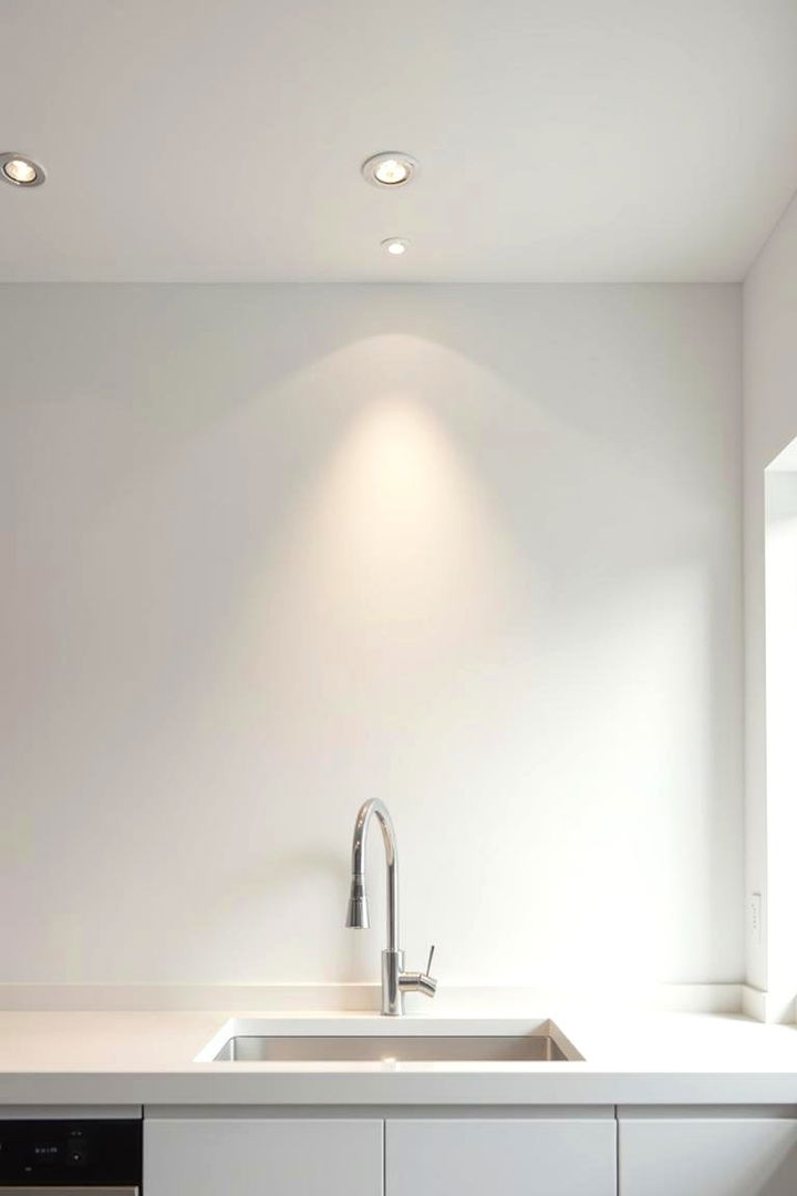 Recessed Lighting for a Clean Look - 22 Kitchen Sink Lighting Ideas