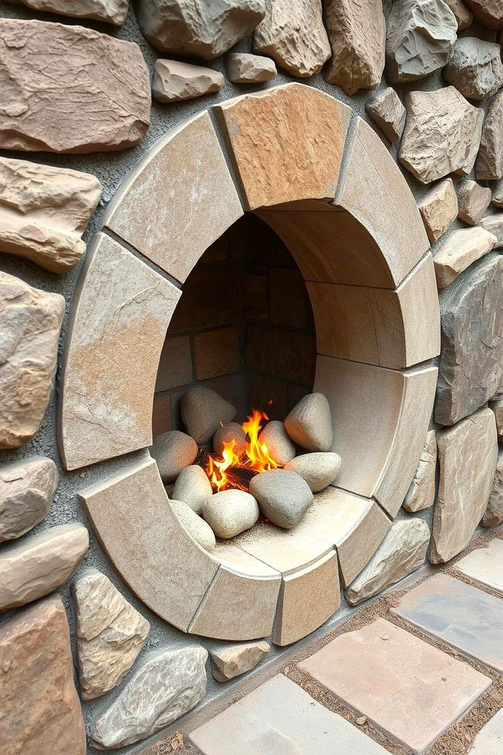 Recessed Natural Stone Setting - 22 Sunken Fire Pit Ideas
