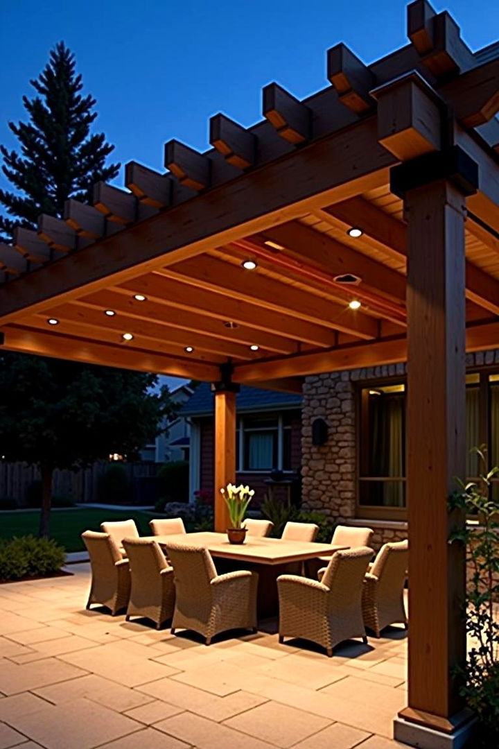 Recessed Pergola Lights - 22 Pergola Lighting Ideas