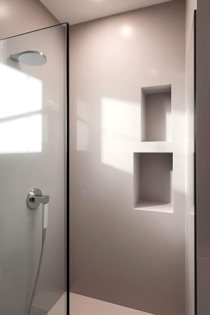 Recessed Storage for Minimalist Appeal - 22 Shower Storage Ideas