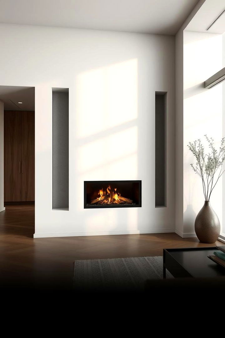 Recessed Wall Integration - 22 Mid-century Modern Fireplace Ideas
