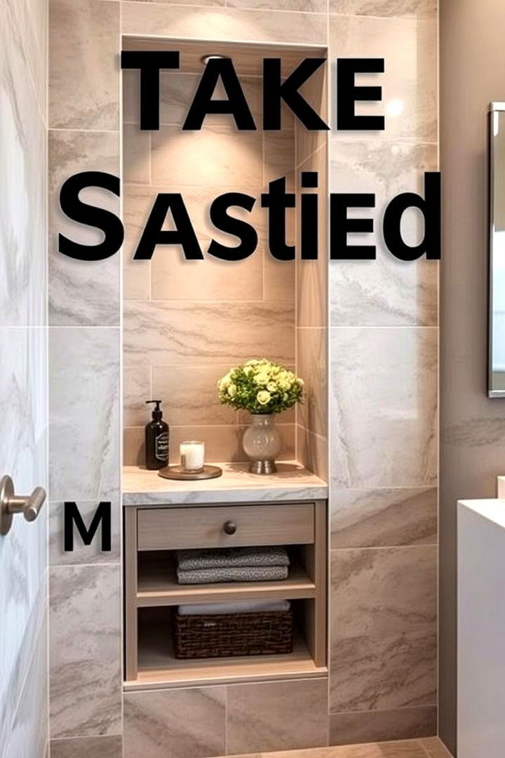 Recessed Wall Niches for Seamless Storage - 22 Bathroom Wall Storage Ideas