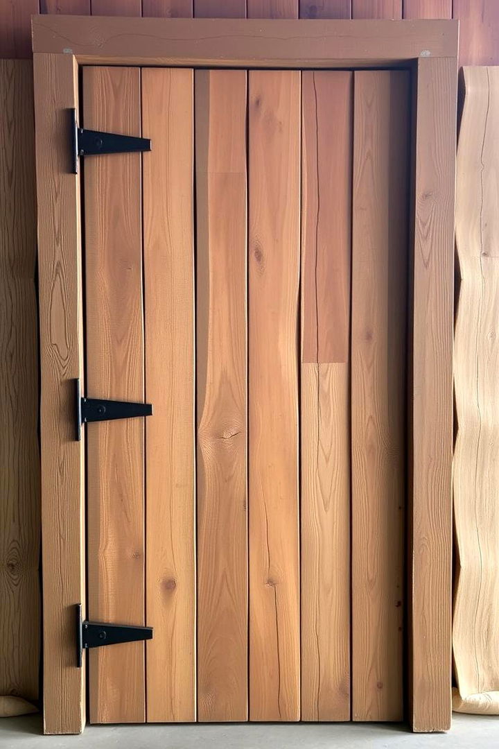 Reclaimed Barn Wood Door - 22 Farmhouse Front Door Ideas