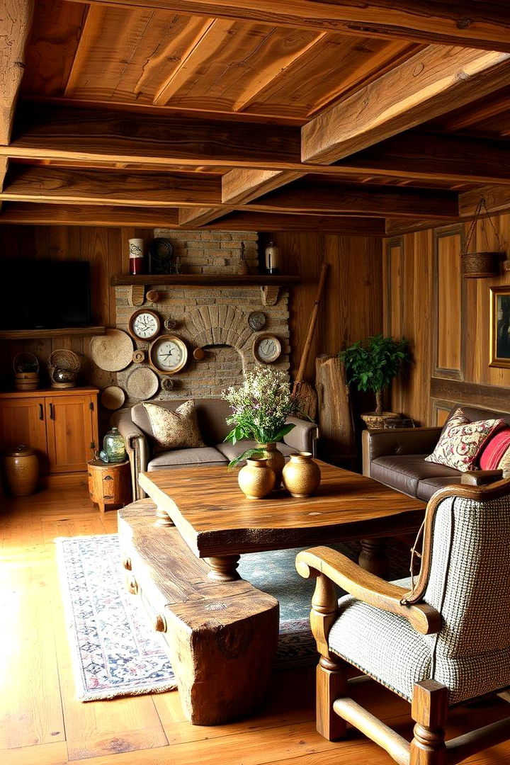Reclaimed Barn Wood Furniture - 22 Hunting Man Cave Ideas