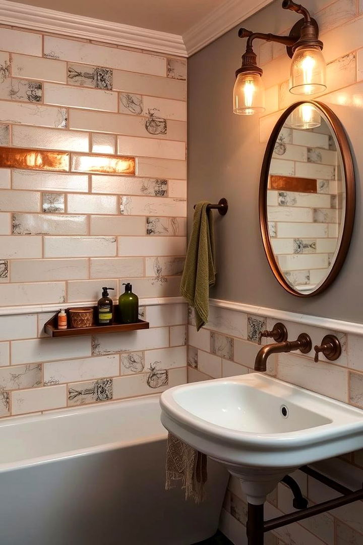 Reclaimed Copper Accents - 22 Earthy Bathroom Ideas