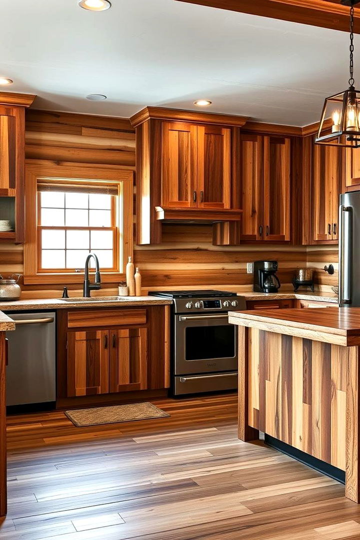 Reclaimed Log Cabinetry - 22 Log Cabin Kitchen Design Ideas