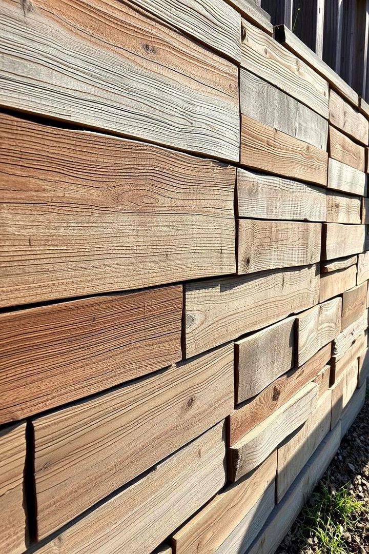 Reclaimed Lumber Frames - 22 Inexpensive Retaining Wall Ideas