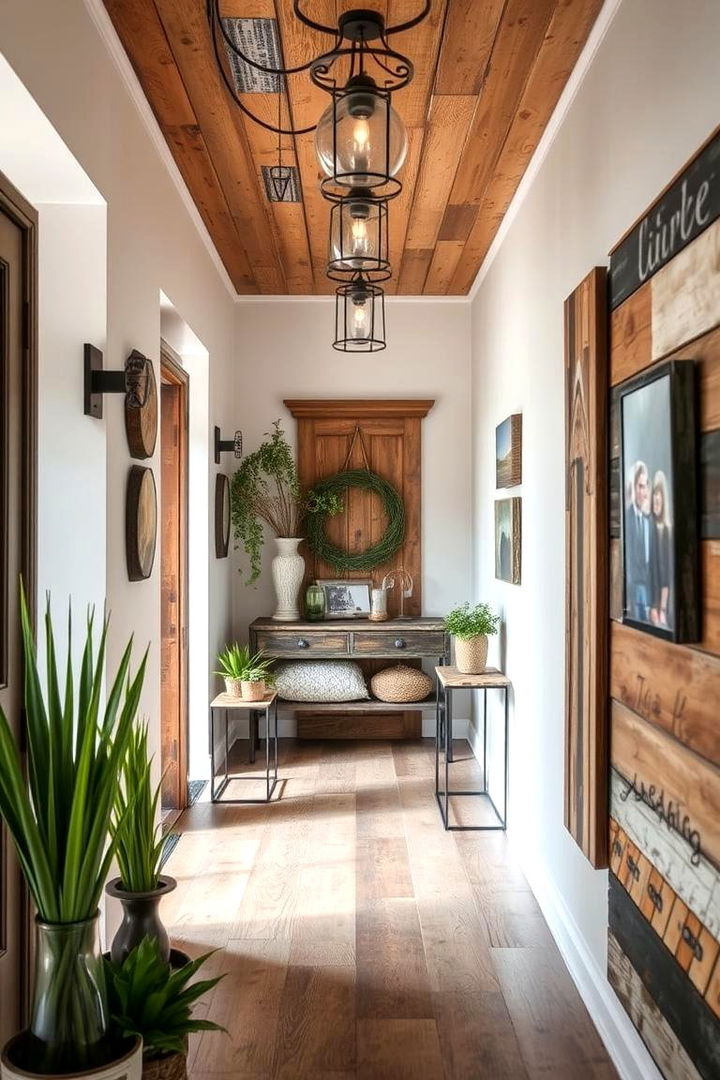 Reclaimed Material Decor - 22 Green Hallway Ideas