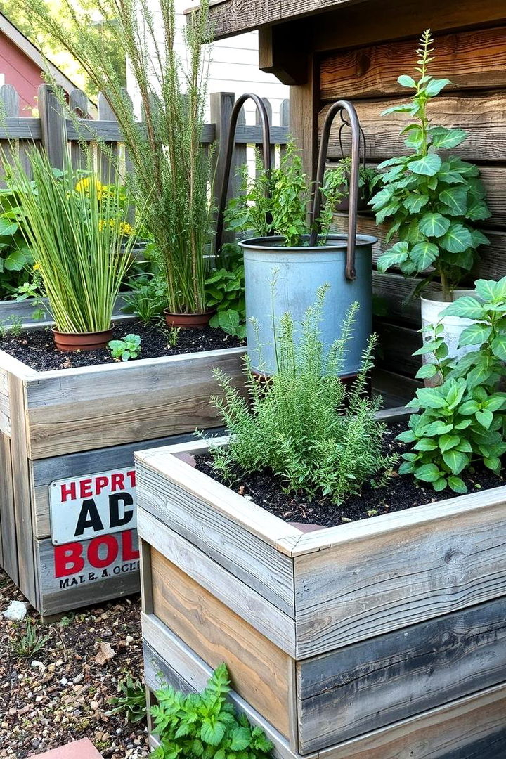 Reclaimed Materials Garden - 22 Modern Small Garden Ideas