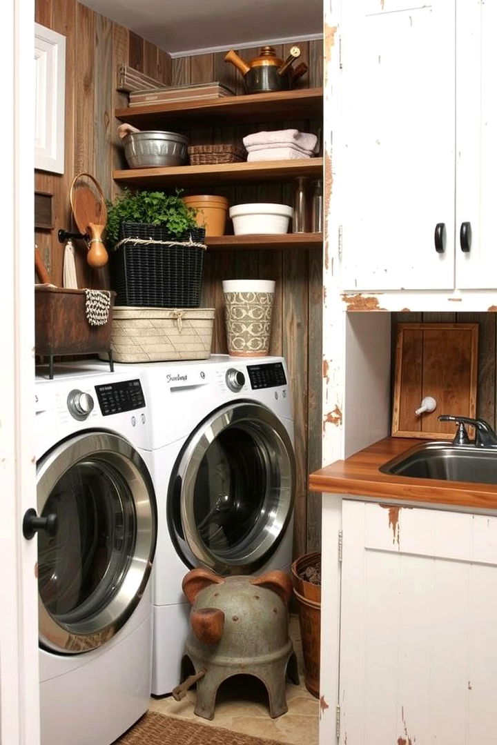 Reclaimed Materials with a Vintage Appeal - 22 Vintage Laundry Room Decor Ideas