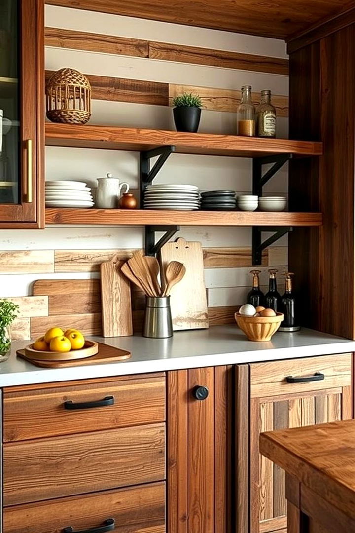 Reclaimed Wood Accents - 22 Small Galley Kitchen Ideas on a Budget