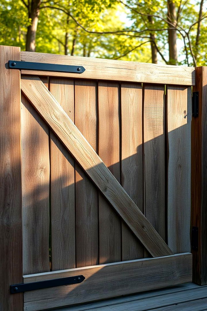Reclaimed Wood Accents - 22 Deck Gate Ideas