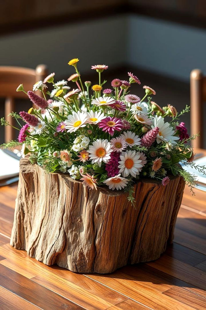 Reclaimed Wood Artistry - 22 Rustic Wedding Centerpieces