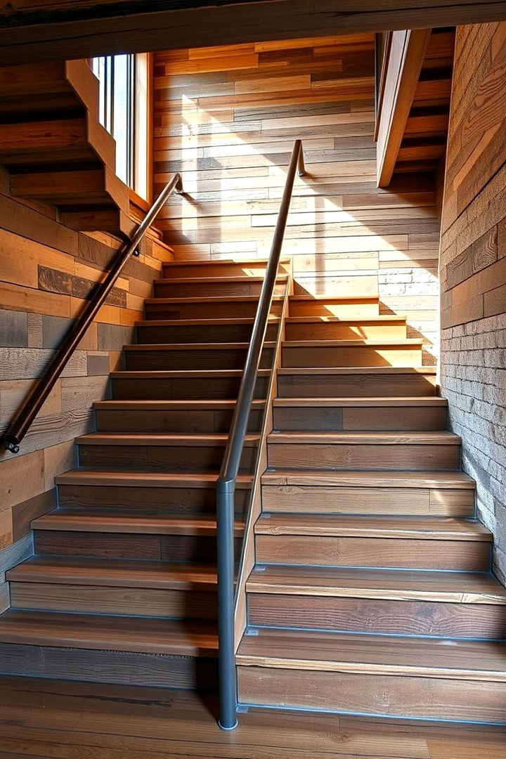 Reclaimed Wood Beauty - 22 Contemporary Staircase Design Ideas