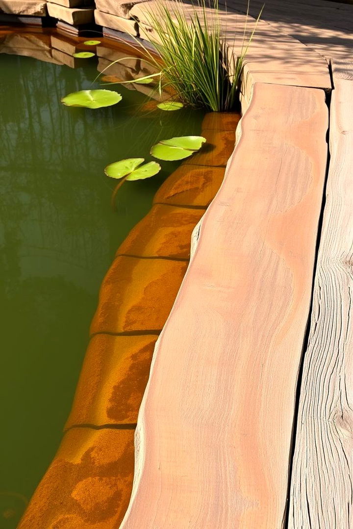 Reclaimed Wood Borders - 22 Pond Edging Ideas